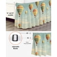thumbnail image 3 of Retro Hot Air Balloon Wrap Around Bed Skirts for King Bed 16" Drop, Bed Skirt with Adjustable Elastic Belt Dust Ruffle Bed Valance for Bedroom Hotel Luxury Modern Flying Balloon Bed Frame Cover, 3 of 7