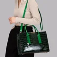 thumbnail image 5 of 3 juegos de bolsos de mano vintage de piel de cocodrilo con diseño de cocodrilo, bolsos de mano de lujo, bolsos de hombro de gran capacidad de diseñador de marca, 5 of 5