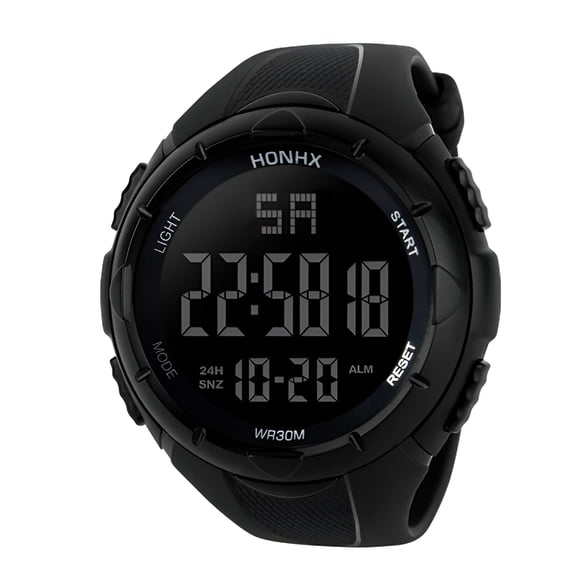 DESIGNICE Men's Digital Sports Watch Large Face Waterproof Wrist Watches for Men with Stopwatch Alarm Led Back Light Simple Digital Men's Military Watches Digital Watch Men