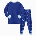 thumbnail image 5 of CAUYDY 2T 3T 4T 5T 24Months Baby Pjs for Boys Toddler Fall Winter Clothes Set Long Sleeved Shirt and Elastic Pants 2 Piece Little Kid Boys Outfits Cute Sizes 4-5 Years,Blue, 5 of 6
