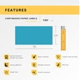 thumbnail image 4 of HOUSELABELS Compatible with DK-2205 Replacement Roll for Brother QL Label Printers; BLUE Continuous Length Labels; 2-4/9" x 100 feet (62mm*30.48m) - 24 Rolls, 4 of 8