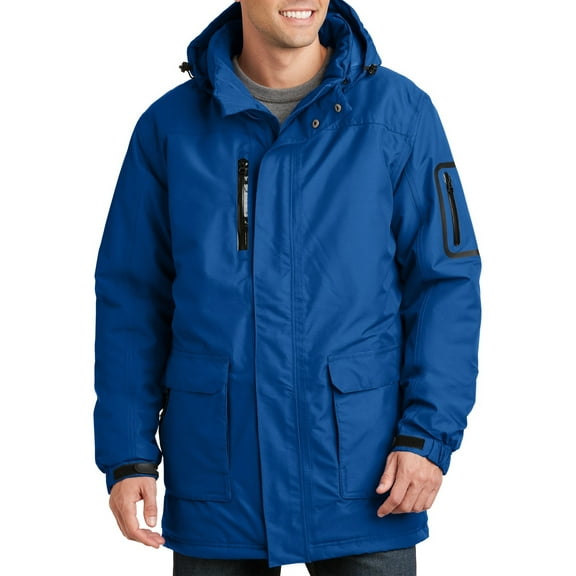 Just Blanks Heavyweight Parka Waterproof Protection Snap-Off Adjustable Hood, Royal, 4XL