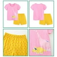 thumbnail image 3 of Qudderr 2-8 Years Girls T-Shirts Shorts Set 2PCS,Summer Cartoon Printing Tees Tops Shorts Pants Outfits Two Pieces, 3 of 7