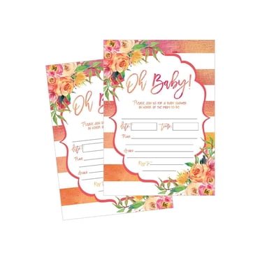 Hallmark Baby Shower Invitation Cards (Baby Girl) - Walmart.com