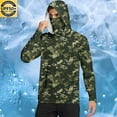 thumbnail image 2 of Hoodies for Men UPF 50+ Sun Protection Camouflage Hoodie Long Sleeve Fishing Hiking Shirt with Face Mask L, 2 of 7