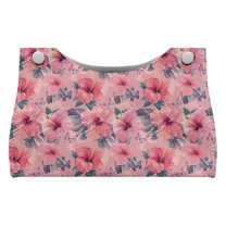 ZUXONGSY Pink Flower Tissue Box Covers 2 Packs Rectangle PU Leather Tissue Box Holder with Buttons Decorative Cube Tissue Holder for Bathroom Tissue Case Bag Organizer Home Decor