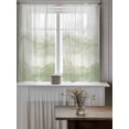 thumbnail image 4 of Sage Green Ombre Mountain Curtains 54 Inch Length, Sheer Curtains for Bedroom Living Room Window Nature Abstract Art Marble Rod Pocket Voile Drapes Kitchen Curtains Small Half Window 52"x54" 2 Panels, 4 of 6