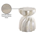 thumbnail image 4 of Pemberly Row Contemporary Travertine Concrete Indoor/Outdoor End Table, 4 of 8