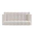thumbnail image 3 of 3-Seater Sofa, Cloud Couch, Button Tufted Upholstered Sofa with High-Density Foam, No Assembly Required Compression Sofa for Living Room or Apartment in White (Snow White), 3 of 6