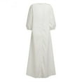thumbnail image 3 of Babysbule Pajamas For Women Plus Size Fire Outfit Women V Neck Half Sleeve Flower Print Robes Style Kaftan Loose Long Dress, 3 of 7