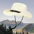 thumbnail image 2 of Sombrero de paja estilo Panamá: sombrero ligero y transpirable para actividades al aire libre y playa en verano, 2 of 3