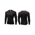 thumbnail image 2 of Innerwin Muscle Tops Long Sleeve Mens Sport T Shirt Gym Baselayer Casual Compression Shirts Black 2XL, 2 of 9