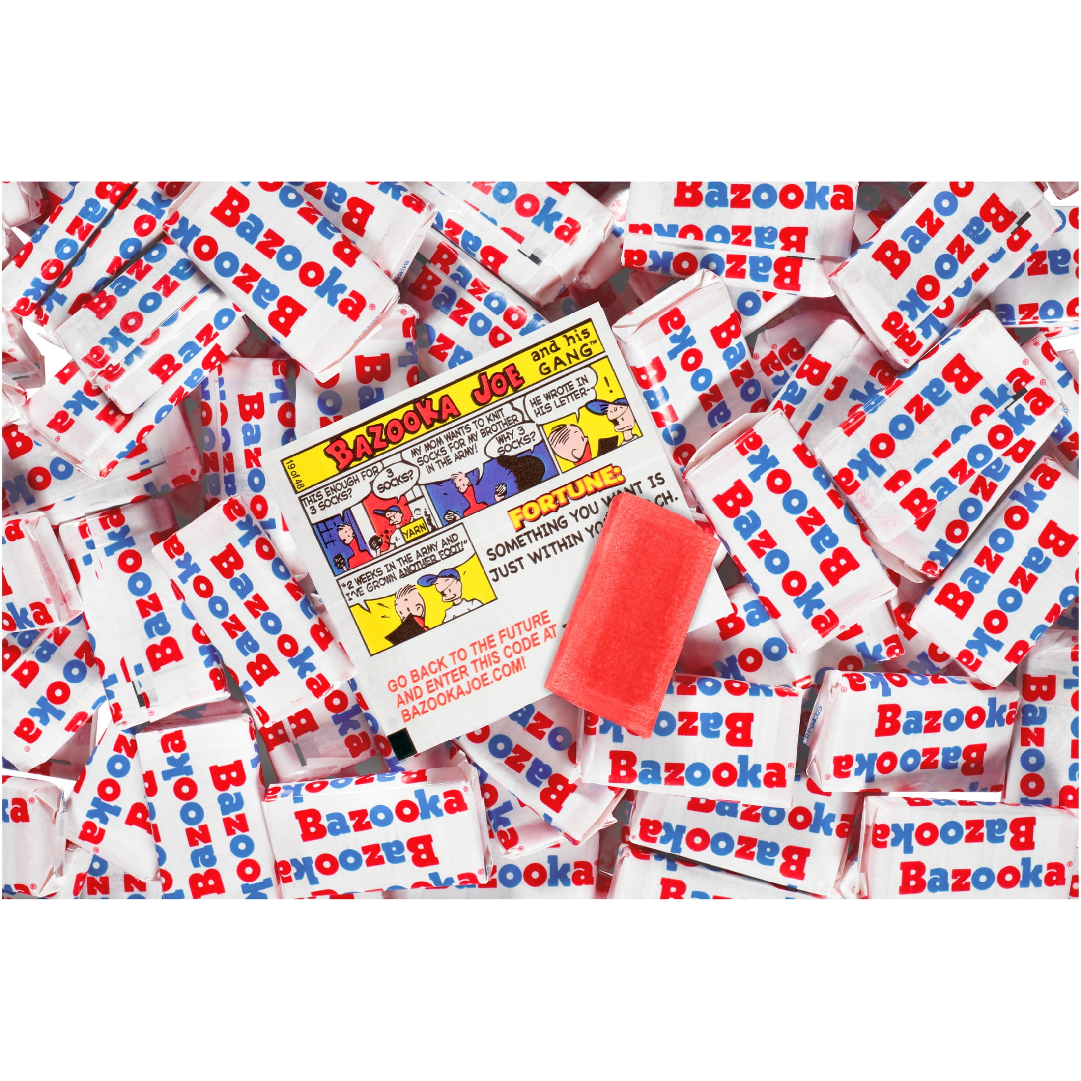 Bazooka Bubble Gum Individually Wrapped, Original Flavor, Gluten-Free, Bulk, 225 Pieces