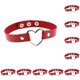 thumbnail image 2 of Jumpingount Collar colorido multicolor dulce regalo Punk collares mujeres accesorio cuero gargantillas niña suministros corazón gargantilla rojo Rojo 10piezas, 2 of 3