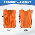 thumbnail image 4 of Uxcell Soccer Pinnies Training Vest 27 x 18 Inch Team Practice Pinnies Jersey Orange/Fluorescent Green 6 Pack, 4 of 7