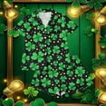 thumbnail image 5 of Fewfanhot Women's Shamrock Print Shorts Pajama Set, Soft Button Down Sleepwear for St.Patrick's Day, Two-Piece Pajamas, 5 of 6