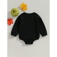 thumbnail image 4 of Cenuakty Baby Boy Romper, Long Sleeve Crew Neck Embroidery Letters Fall Bodysuit Halloween Clothes, 4 of 9