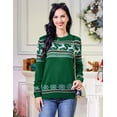 thumbnail image 5 of Women's Ugly Christmas Cardigans Button Down Open Front Knit Pullover Holiday Vacation Long Sleeve Cardigan Sweaters, Green, L, 5 of 7