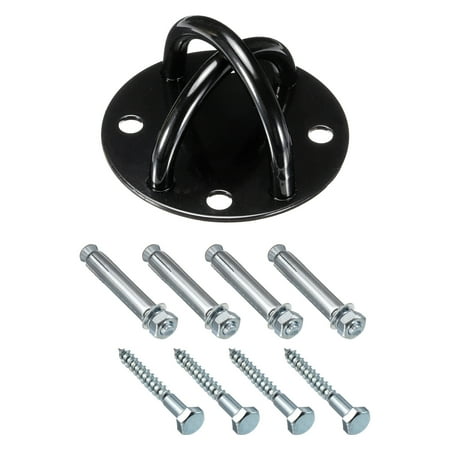 

Uxcell Wall Mount Bracket 4 Hole Ceiling Hook with 8 Bolts Screws for Bands Straps Black