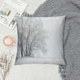 thumbnail image 2 of Nawypu  Winter Throw Pillow Cushion Cover, Snowy Forest Pathway Landscape View Rural Scenery Christmas Picture, Decorative Square Accent Pillow Case, ", Grey White, 2 of 5