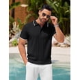 thumbnail image 4 of COOFANDY Men's 2 Pieces Linen Set Henley Shirt Short Sleeve and Harem Capri Pants Wide Leg Baggy Beach Yoga Trousers Outfits, 4 of 6