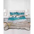 thumbnail image 3 of Turquoise Beach Summer Twin XL Size Down Alternative Comforter, Lightweight Comforter Quilt Bedding Set with Pillow Shams Starfish Coastal Gradient All Seasons Bed Comforter Duvet Insert 68"x98", 3 of 7