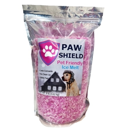 Paw Shield Pet Friendly Ice Melt (8 LB)- A Dual Acting  Natural Based Ice Melt for Snow with a Melting Power of Below Zero Degrees.