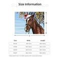 thumbnail image 5 of Naloa Christmas Horse Flannel Blankets - Thick and Warm Blanket for Winter, Soft Fuzzy Plush King Blanket for All Seasons40"x30", 5 of 6