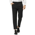 thumbnail image 1 of Lars Amadeus Men's Striped Dress Pants Flat Front Trousers Business Pant, 1 of 6