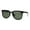 Matte Black Green, variant on Classic Hipster Rectangular Keyhole Horn Rim Sunglasses Grey Green
