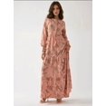 thumbnail image 7 of Printed Long Sleeve Viscose Maxi Dress, 7 of 7