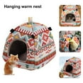 thumbnail image 3 of Walbest Rabbit Guinea Pig Hamster House Bed Cute Small Animal Pet Winter Warm Squirrel Hedgehog Chinchilla House Cage Nest Hamster Accessories, 3 of 7