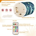 thumbnail image 5 of Yayeee Flameless Candles with Remote Flickering Battery Operated Multi Color Changing, Sharks Pattern, 5 of 7