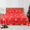 thumbnail image 1 of HITIME Juego de Sábanas Navideñas 4 Piezas Tamaño Queen, Bolsillos Profundos 16 Pulgadas, Microfibra de Poliéster Suave con Estampado Festivo, Ideal para Decoración y Regalo, 1 of 8