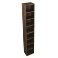 thumbnail image 6 of 8-Tier Bookshelf, 70" Tall Double-Decker Display Cabinet, Wood Media CD Tower, Freestanding Narrow Open Storage Cube Organizer for Living Room,Bedroom, 6 of 8