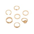 thumbnail image 1 of Juego de anillos HUOGUO, bohemio, retro, geométrico, abierto, 7 piezas, para mujer, 1 of 5