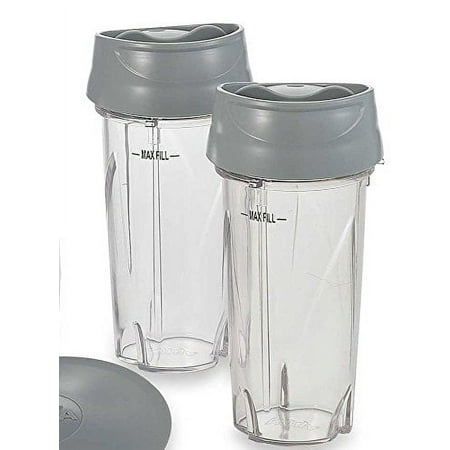 Nutri Ninja Single Serve Cup (16 oz.) & Lid for PULSE Blenders (1 Pack, To-Go...