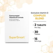 SuperSmart - Coenzymated B Formula - 5 Times More Active - Contains All B Group Vitamins | Non-GMO & Gluten Free - 30 tablets