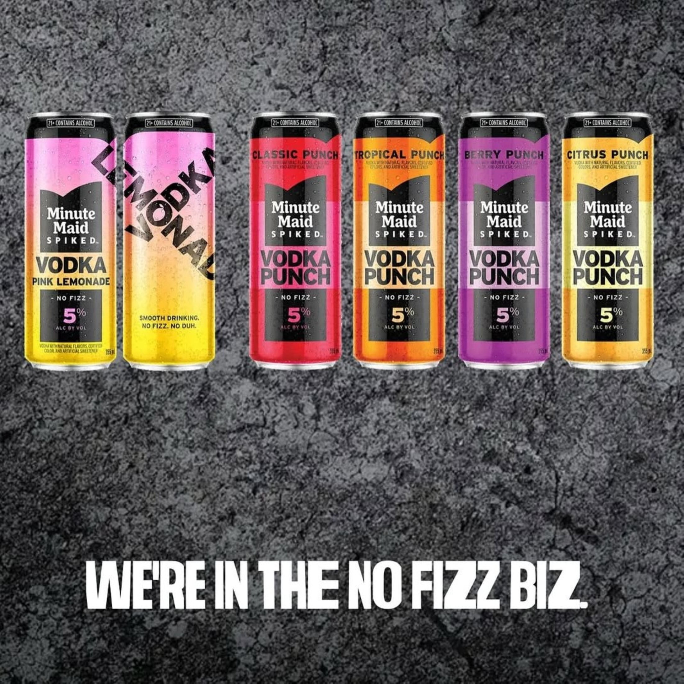 Minute Maid Spiked Vodka Punch Variety Pack Classic, Berry, Citrus and Tropical RTD, 8x12 fl oz, 10 Proof (5% ABV)