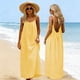 thumbnail image 2 of Una Línea de Vestidos de Verano para las Mujeres 2025 sin Mangas Cami sin Espalda Vestido de Sol Largo Corria de Espagueti Vestidos para las Mujeres, 2 of 9
