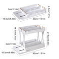 thumbnail image 3 of Hxoliqit Produce Storage 1/2 Layer Rotating Rack Organizer Home Kitchen Rotating Rack For Pantry Seasoning Bottle Rack Storage Kitchen Seasoning Rack Adjustable Width White, 3 of 3