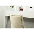 thumbnail image 4 of Tan Solid Wood Frame Work - Button Tufted Aesthetic Appeal - Formal Dinner Party - Offers Elegant Seating Set of 2, 4 of 7
