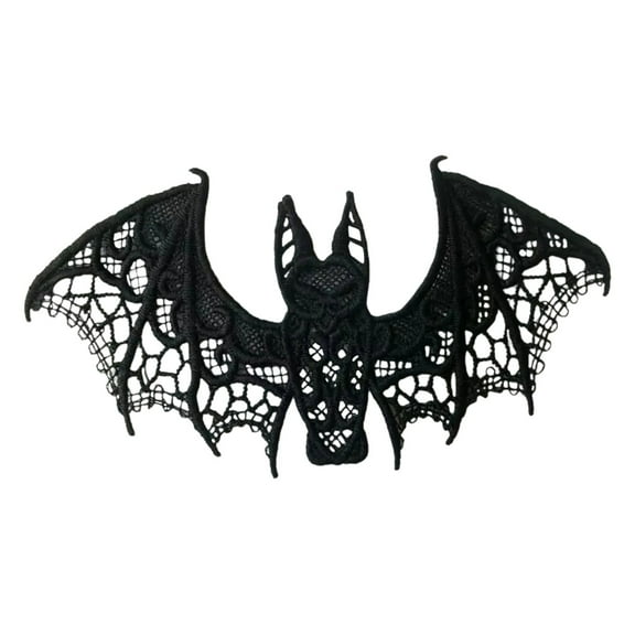 ‌LYCAQL 10PCS Halloween Bats Decoration Lace Bat 3D Scary Bat Decor Halloween Room Decor Realistic Props for Halloween Window Indoor Outdoor Party Supplies