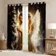 thumbnail image 2 of Feelyou 3D Magic Angel Black Out Curtains for Teens, Winter Christmas Eve Curtains Pack of 2 (42x63 Each), Glitter Xmas Tree Bedroom Curtains, Window Curtains Home Decor, 2 of 6
