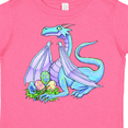 thumbnail image 4 of Inktastic Blue Easter Dragon with Painted Eggs Boys or Girls Toddler T-Shirt, 4 of 5