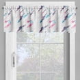 thumbnail image 2 of Ambesonne Retro Window Valance, Eighties Style Futuristic, 54" X 18", Pale Blue Plum Pink, 2 of 5