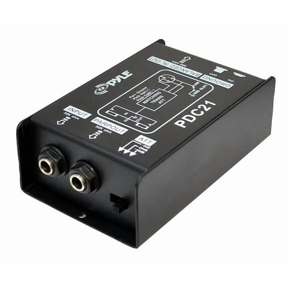 NEW PYLE PDC21 1/4" Instrument to Balanced & Unbalanced Direct Box .25"-XLR