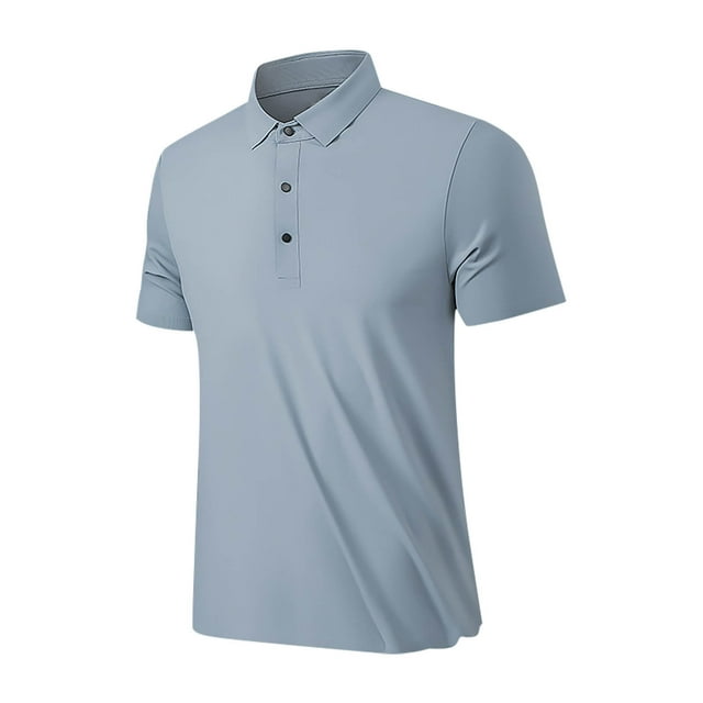 pstuiky camisetas de hombre, Camisa/camiseta informal de verano para hombre con solapa y botones lisos para uso diario y al aire libre ropa de hombre xxxxl