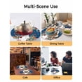thumbnail image 2 of 13 Inch Round Placemats Set of 4, Navy Blue Christmas Non Slip Heat Insulation PP Table Mats, Snowman Xmas Tree Ball Elk Snowflake Washable Place Mats for Kitchen Dining Party Table Decor, 2 of 7