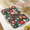 thumbnail image 2 of Colorful Embroidery Flowers Dish Drying Mats Super Absorbent Dish Drainer Rack Pad Non-Slip Drying Mat for Kitchen Counter, 24"x16", 2 of 7